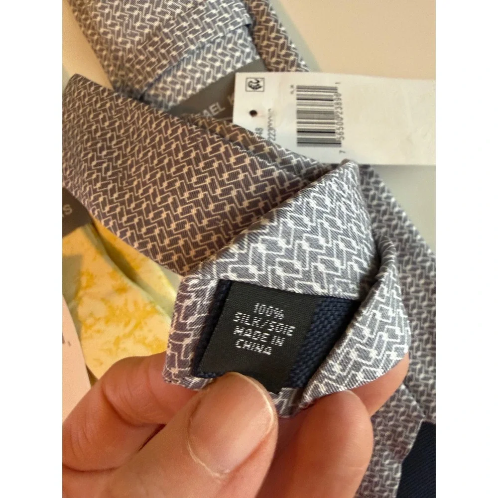 Michael Kors 100% Silk Tie Lot 3 Blue Yellow Gray‎ NWT Designer Luxury Work Wear